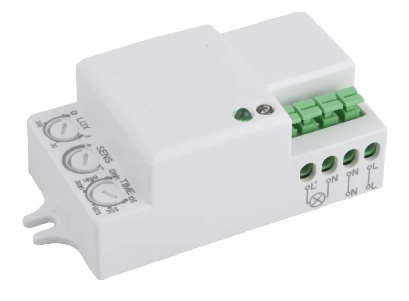 Датчик руху мікрохвильовий Luxel IP20 3-2000 LUX (MW-08W)