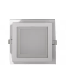 LED-панель Luxel зі скляним декором 100х100х30мм 175-260V 6W IP20 (DLSG-6N 6W) 