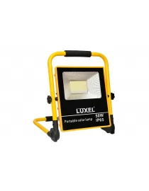 Світлодіодний прожектор Luxel переносний автономний із сонячною панеллю 50W IP65 (SFLP-50)