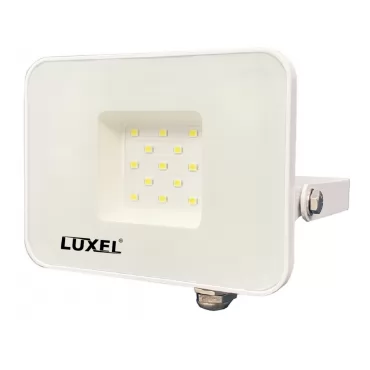 Светодиодный белый прожектор Luxel 131х127х26мм 175-260V 10W IP65 (LED-LPEW-10С)