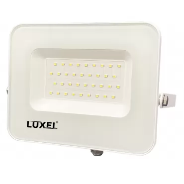 Светодиодный белый прожектор Luxel 200х180х28мм 175-260V 30W IP65 (LED-LPEW-30С)