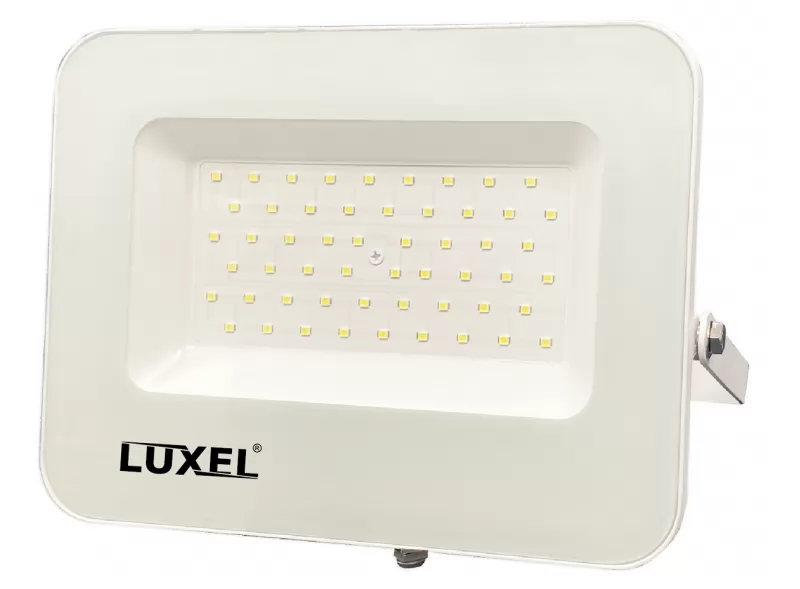 Светодиодный белый прожектор Luxel 245х210х31мм 175-260V 50W IP65 (LED-LPEW-50С)