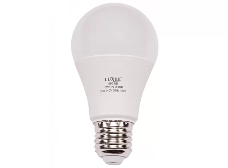 Світлодіодна лампа Luxel A60 10W 220V E27 (ECO 060-HE 10W) 
