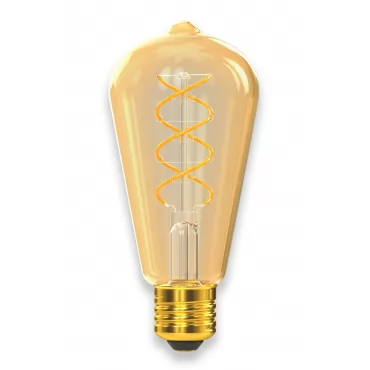 Филаментная светодиодная лампа Luxel 079-HG 6W ST64 E27 1800K (079-HG) Gold