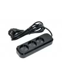 Мережевий подовжувач Luxel 3 розетки 3М (7523) Чорний