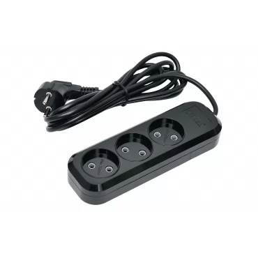 Сетевой удлинитель Luxel 3 розетки 3М (7523) Черный