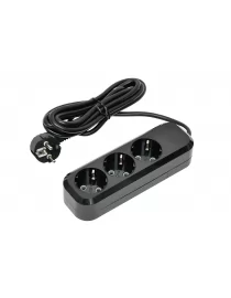 3 гнізда 3М із заземлюючим контактом (7533) Чорний