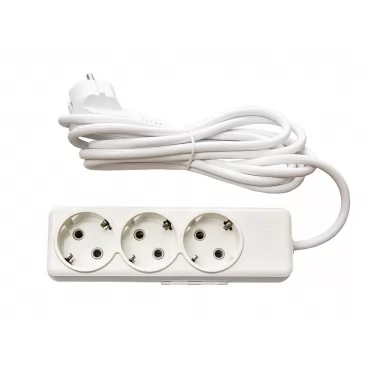 Сетевой удлинитель Luxel AURA 3 розетки с заземлением 3М (7333A)