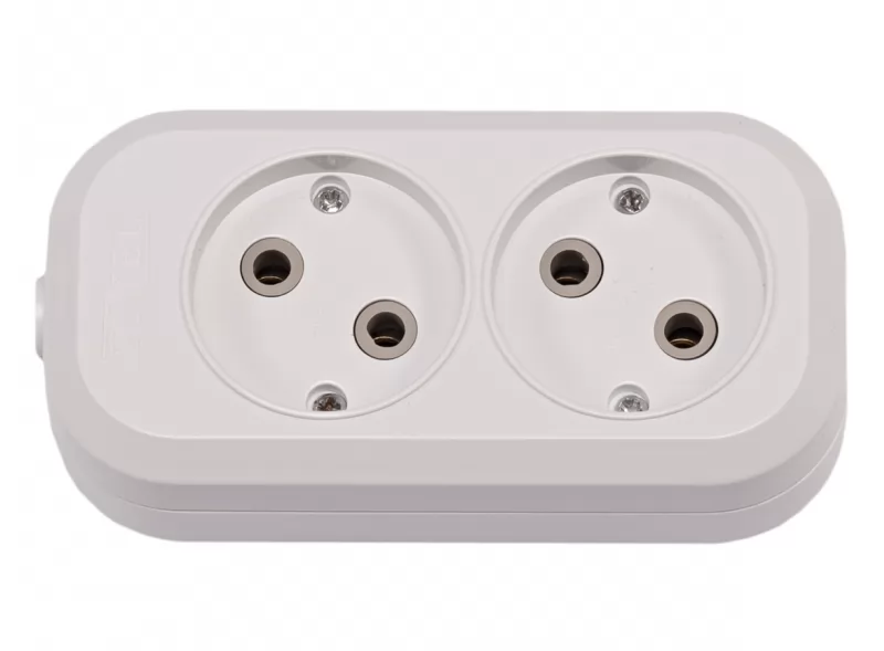 Колодка Luxel 2 розетки без заземлення (7101) 