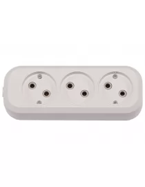 Колодка Luxel 3 розетки без заземления (7121)