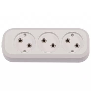 Колодка Luxel 3 розетки без заземления (7121)