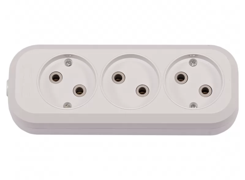 Колодка Luxel 3 розетки без заземлення (7121) 