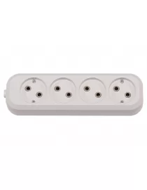 Колодка Luxel 4 розетки без заземления (7141)