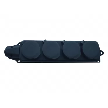 Колодка каучуковая Luxel 4 розетки с заземлением (1134)