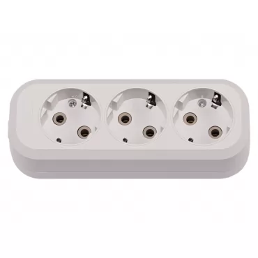 Колодка Luxel 3 розетки с заземлением (7131)