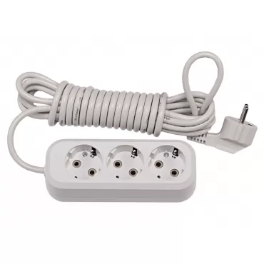 Сетевой удлинитель Luxel 3 розетки 2М с заземлением (7132)
