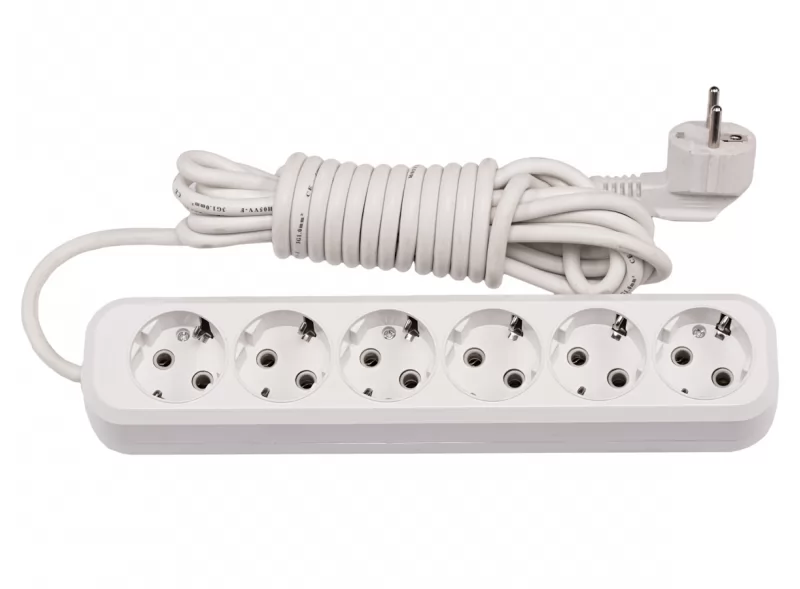 6 гнізд 5М із заземлюючим контактом (7185)