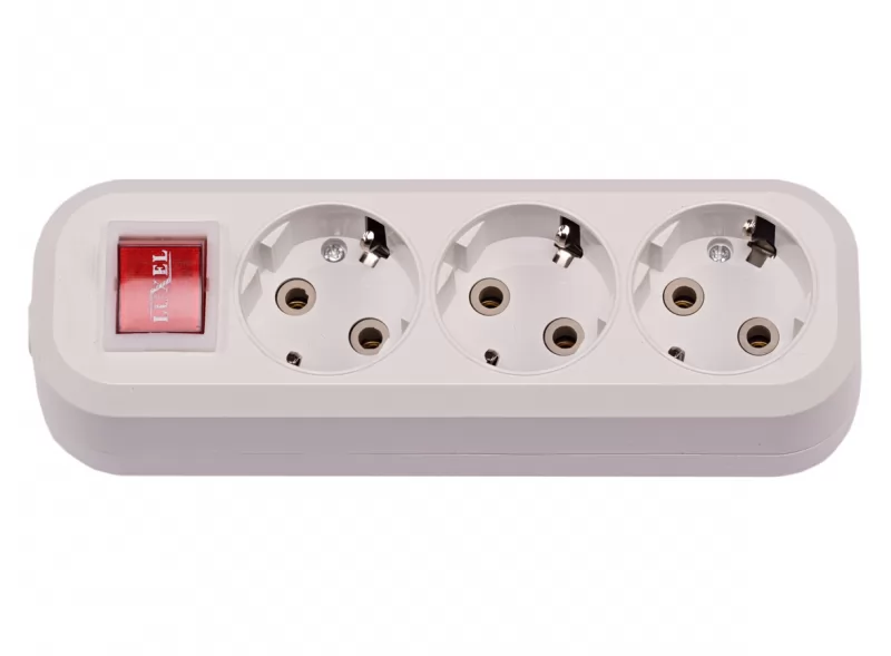 3-я колодка із заземлюючим контактом та вимикачем (7231)