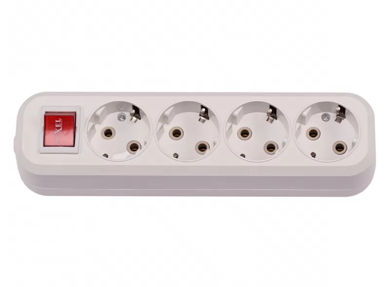 4-а колодка із заземлюючим контактом та вимикачем (7251)