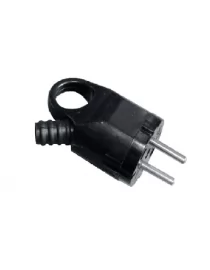 Вилка Luxel с заземлением угловая с кольцом и гофрой (1110)