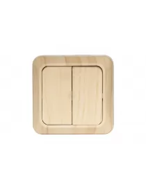 Наружный выключатель двойной Luxel OPERA (2803) сосна