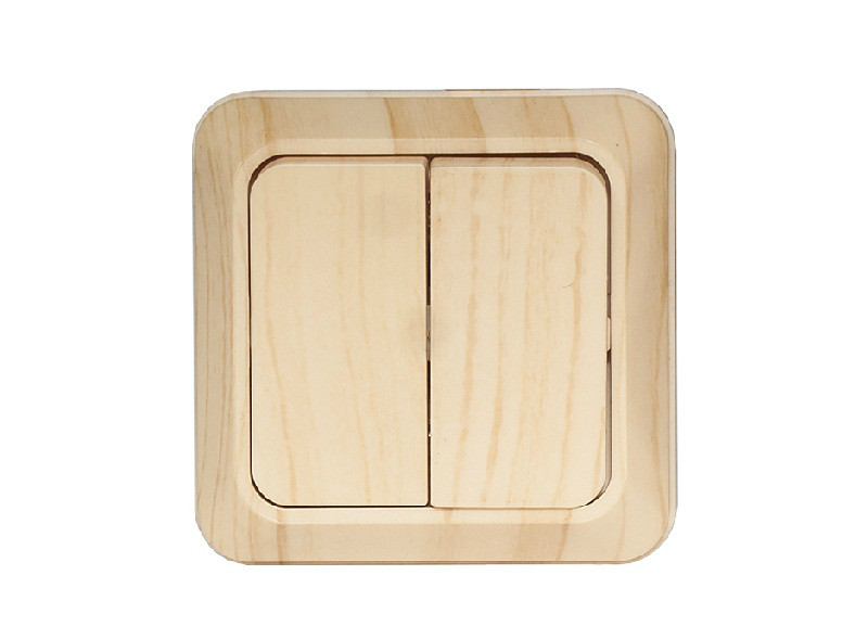 Наружный выключатель двойной OPERA (2803) сосна