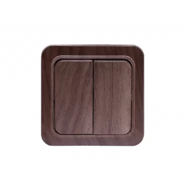 Наружный выключатель двойной Luxel OPERA (2903) вишневый