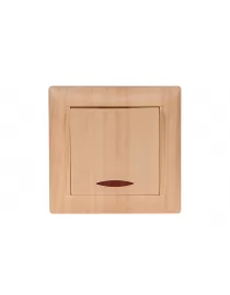 Выключатель с подсветкой Luxel PRIMERA (3805) сосна