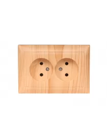 Розетка подвійна Luxel PRIMERA (3807) сосна