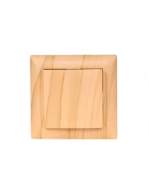 Розетка із заземленням та кришкою Luxel PRIMERA (3811) сосна