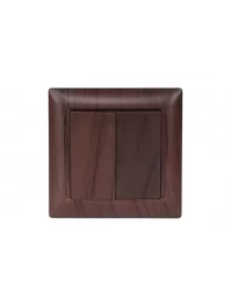 Выключатель двойной Luxel PRIMERA (3903) вишневый