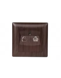 Розетка телефонна Luxel PRIMERA (3910) вишнева